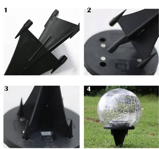 Will's Company - Wholesale Outdoor/Lawn Light - Solar Crackled Glass Globe Ball Light, Set of 2 in 4 colors5