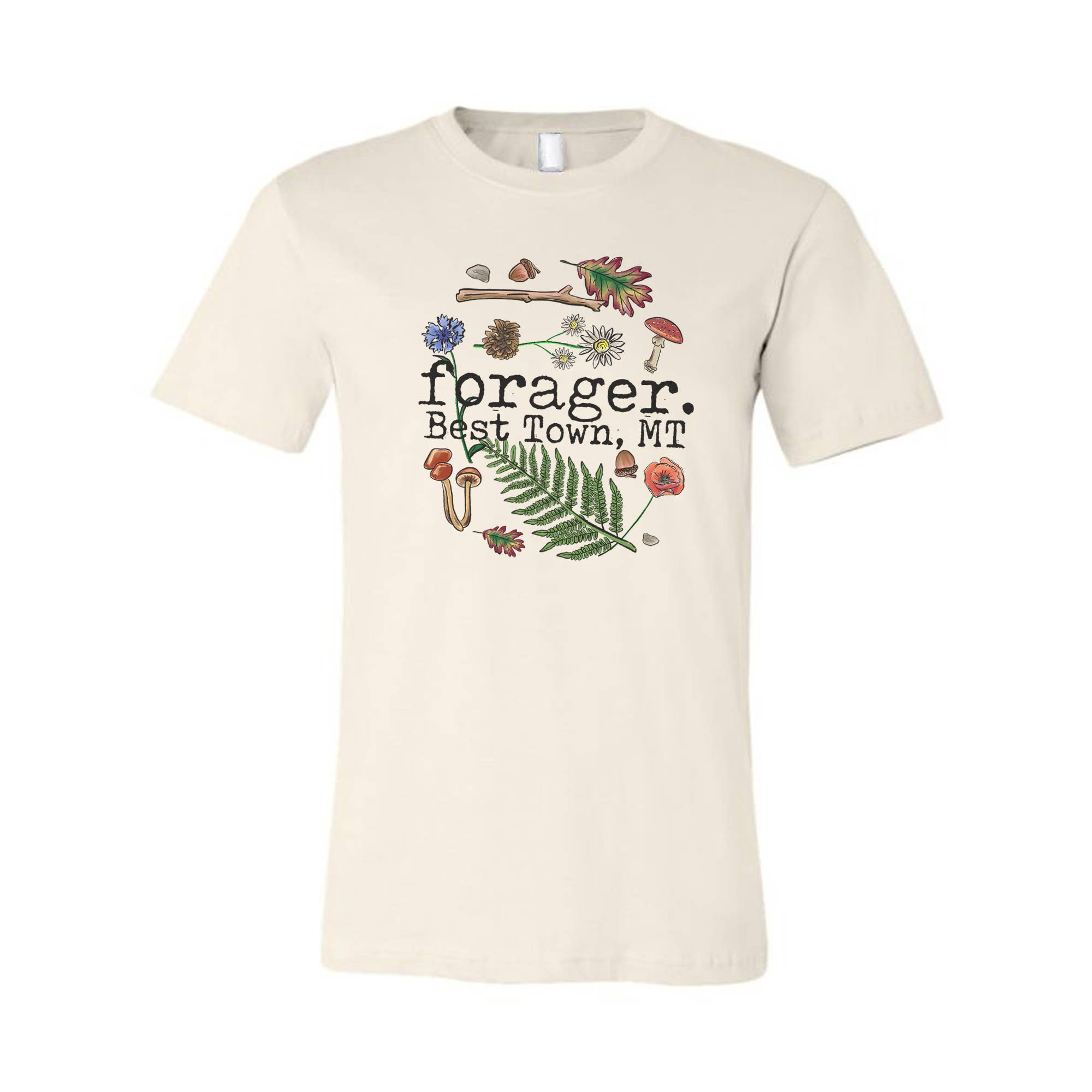 Barefoot Baby - Wholesale Screen Printed T-Shirt - Women's - CUSTOM Forager Mommy and Me Outdoor Summer Hiking Shirt1