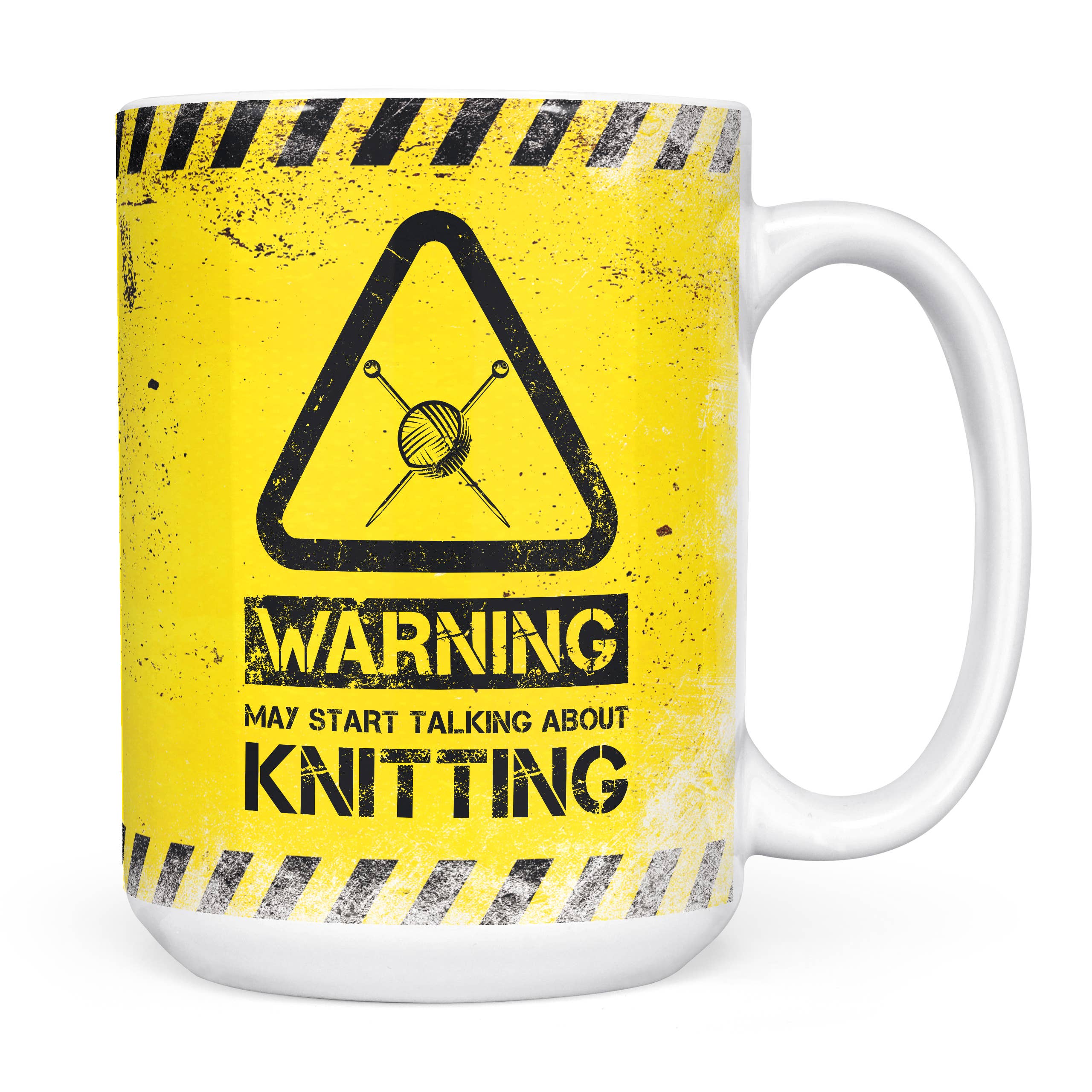 Mug Monster - Vente Tasse à café - Tasse à tricoter avec inscription « Warning May Start Talking About8