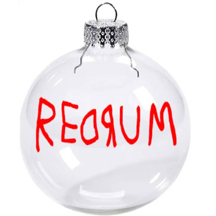 Redrum The Shining Shatterproof Ornament Christmas Horror for wholesale by Witchcrafted in MI