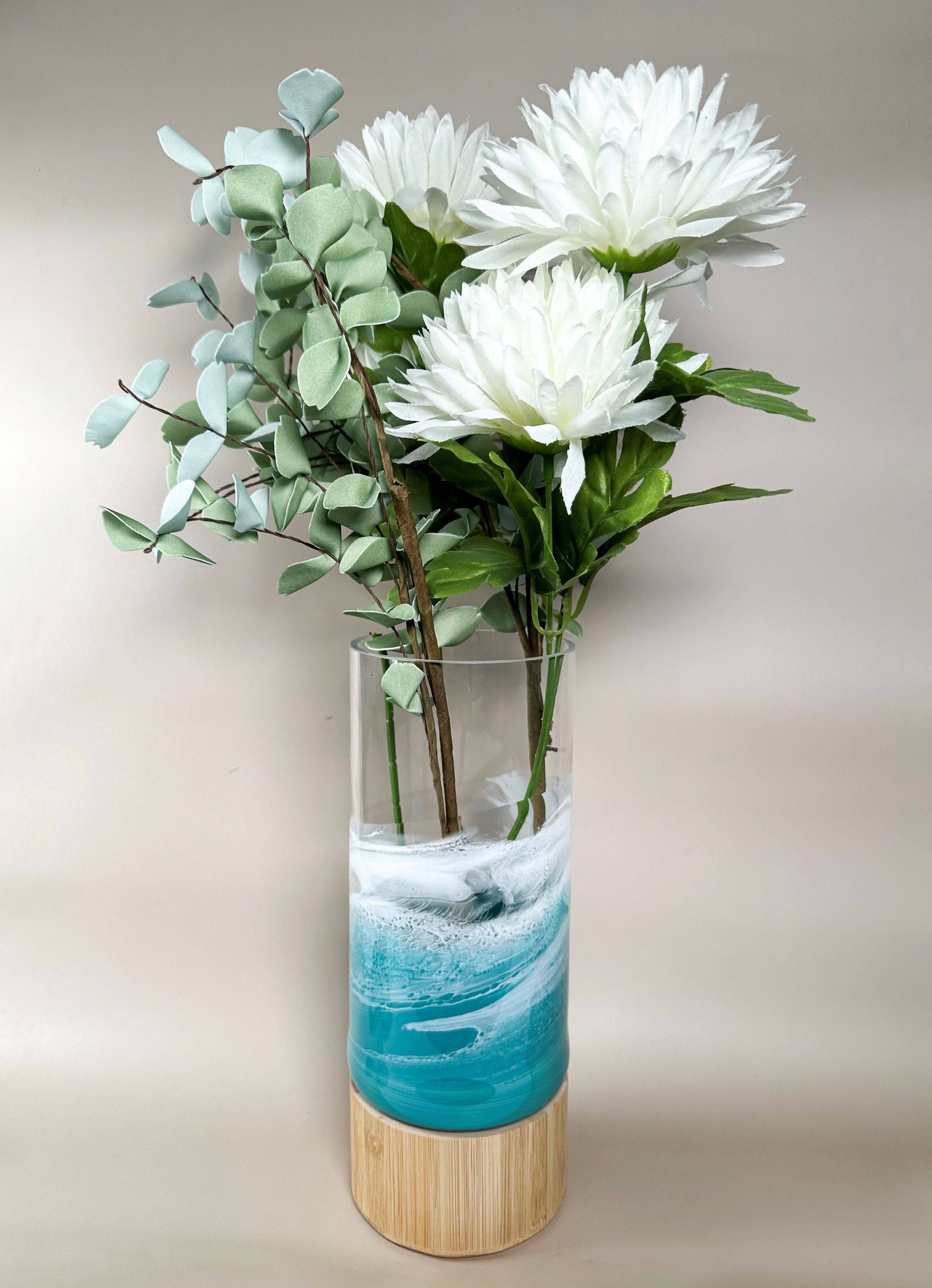 Lynn & Liana Designs - Wholesale Vase - NEW!!! Resin Accented Vase with Bamboo Base (NO TARIFFS)25