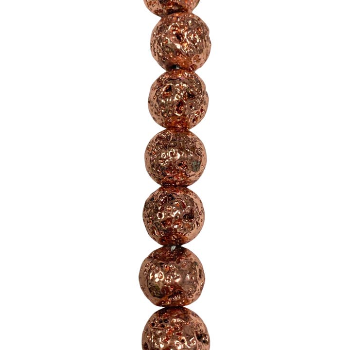 12mm Lava - Round/ Smooth for wholesale by The Bead District