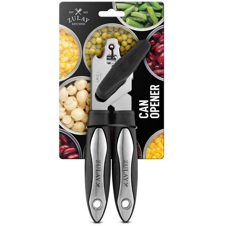 Zulay Kitchen - Wholesale Can Opener - Can Opener Stainless Steel Blade - Hangable & Shelf Ready