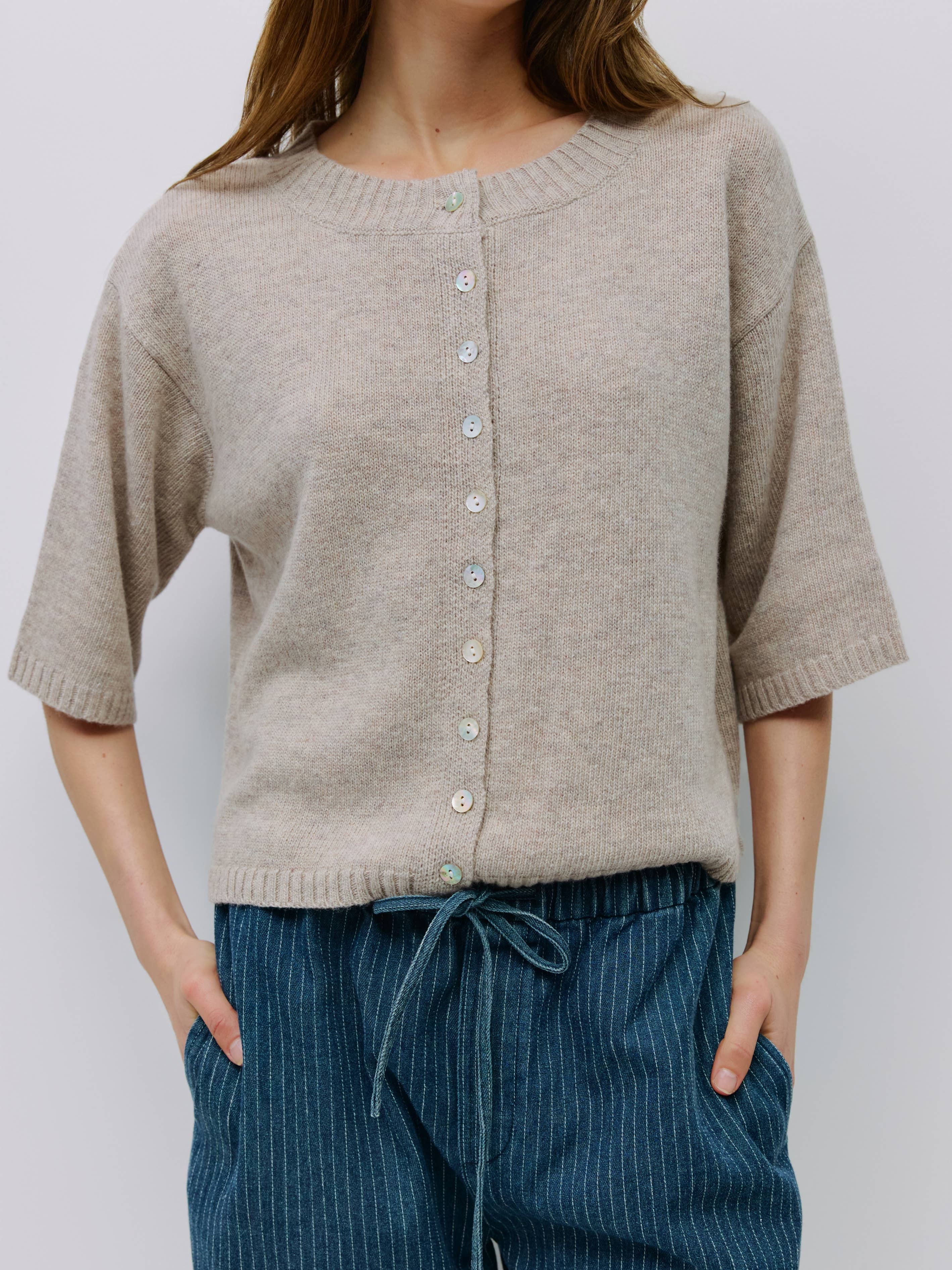 MOD REF - Wholesale Cardigan - Women's - The Stacey Cardigan | Brushed Half Sleeve Cardigan8