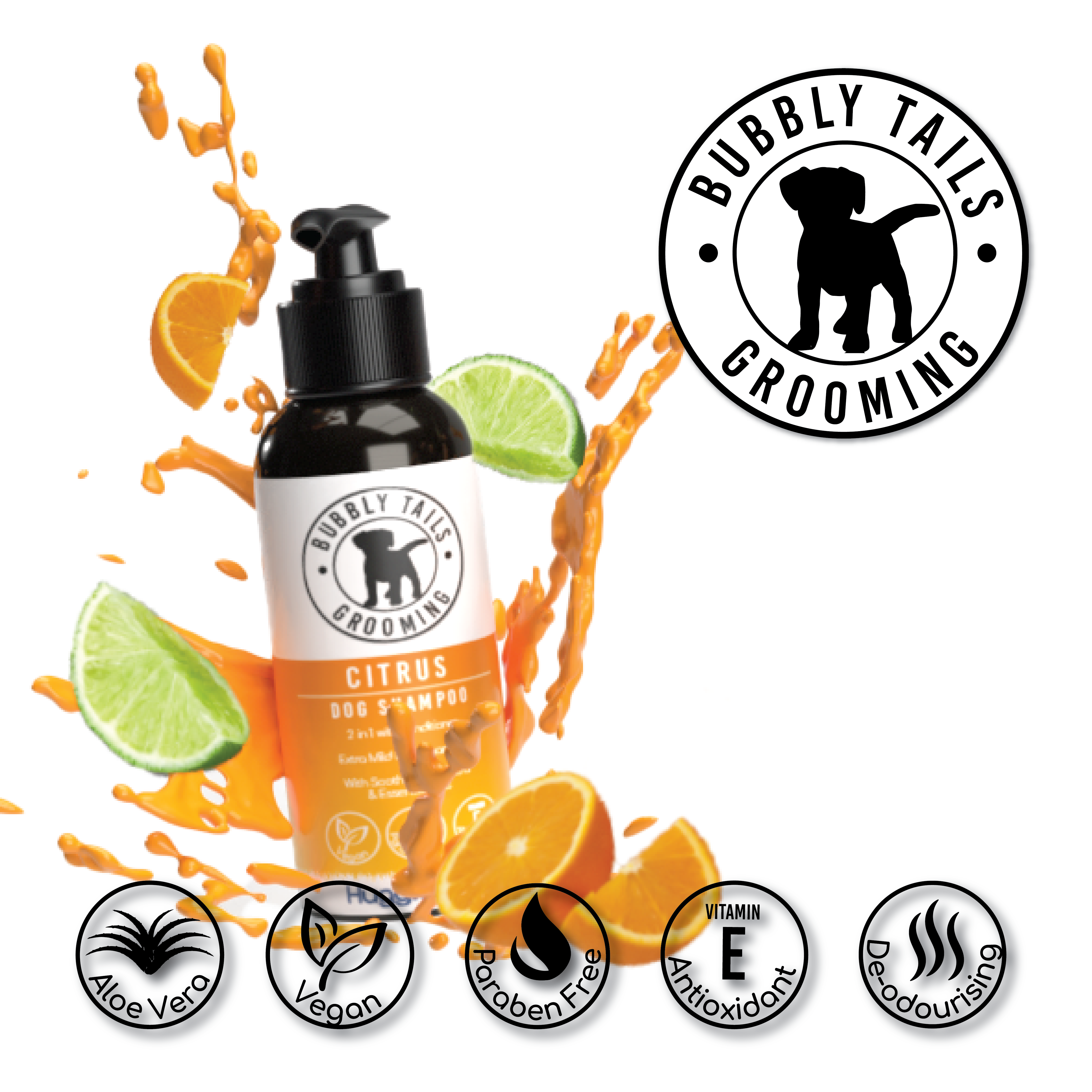 HugglePets - Venta al por mayor Champú - Perros - Champú para perros HugglePets Bubbly Tails1