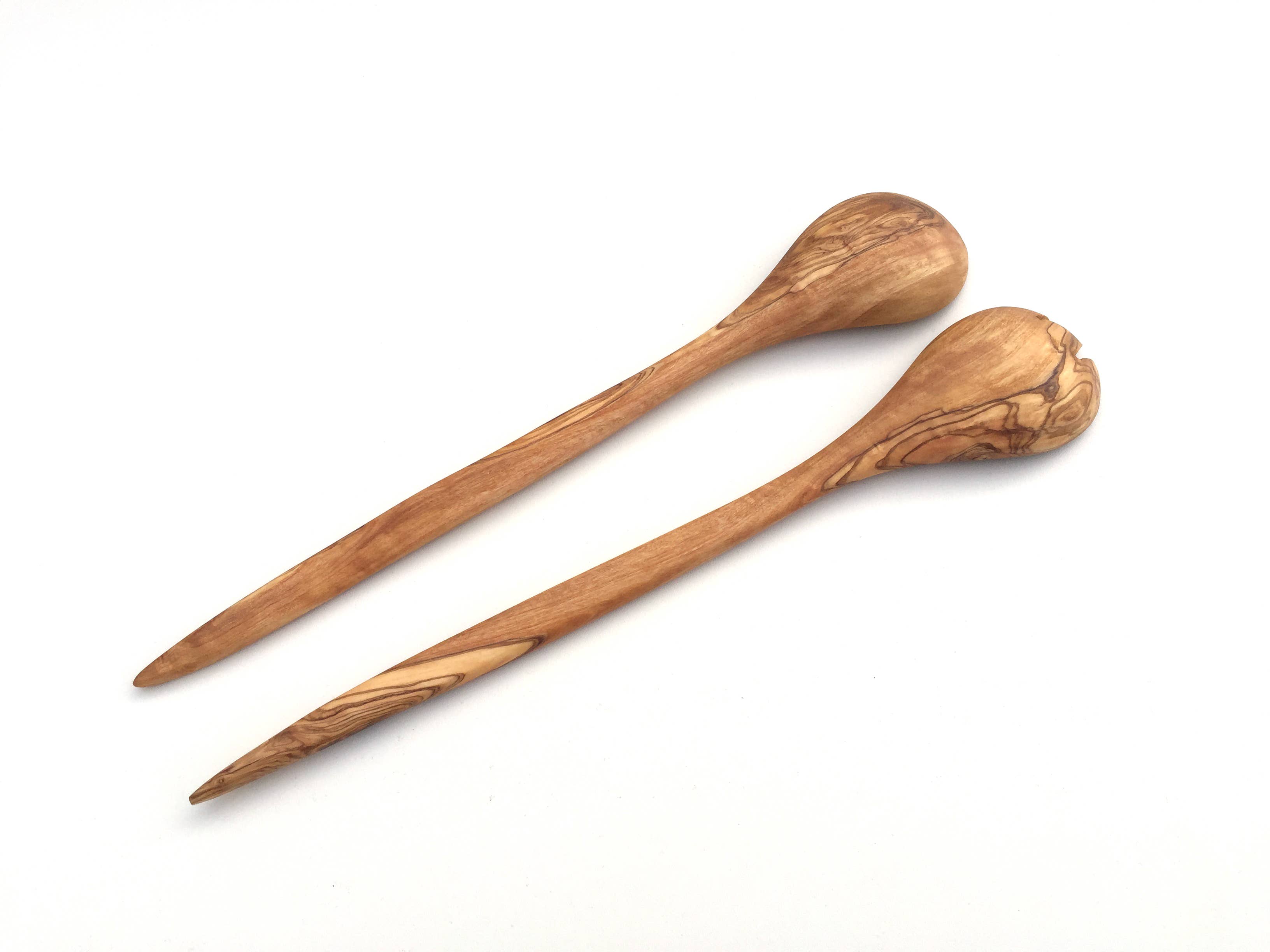 medina mood – wholesale Serveringsredskap – Set med 2 Barcelonasalladsbestick, 33 cm, salladsskedar i olivträ5