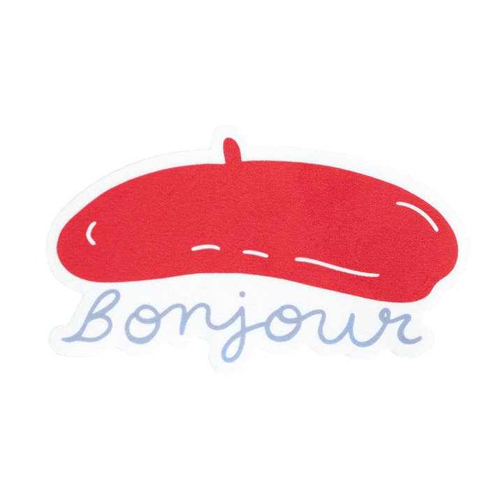 Bonjour Beret Stickers for wholesale by Ink Paper Crafts