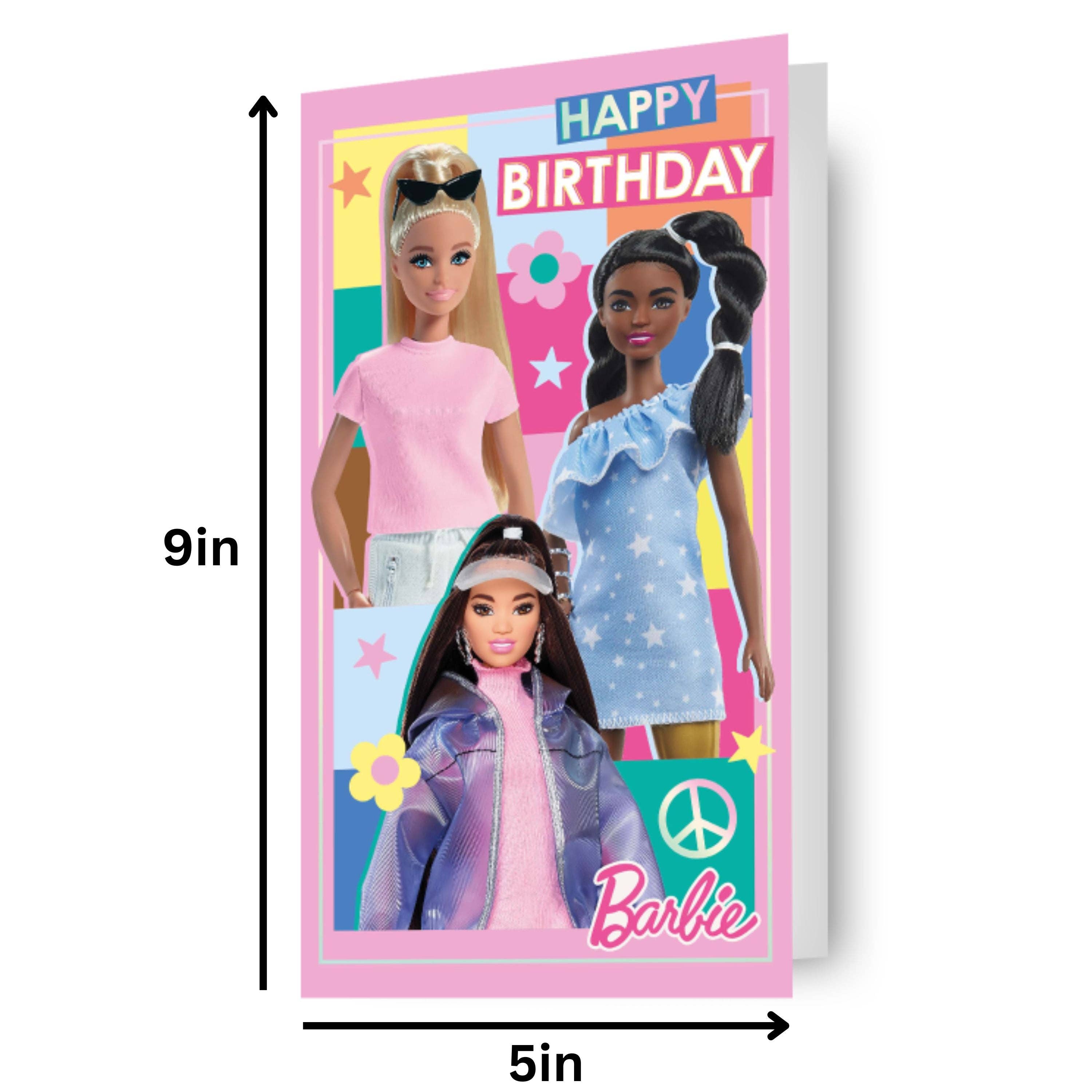 Danilo Promotions Ltd – wholesale Birthday card – Barbie Sticker Birthday Card1