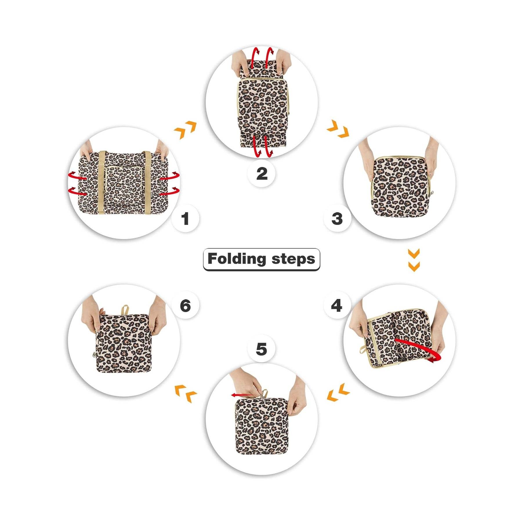 wandf - Wholesale Weekender Bag - Women's - WANDF Leopard  Foldable Travel Duffel Carry on Weekender 40L12