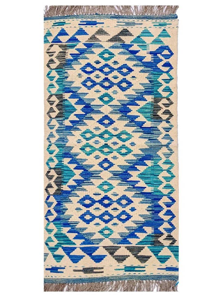 Tapis Kilim de Maimana Afghanistan - 150 x 53 cm pour la vente par Imaco Rugs