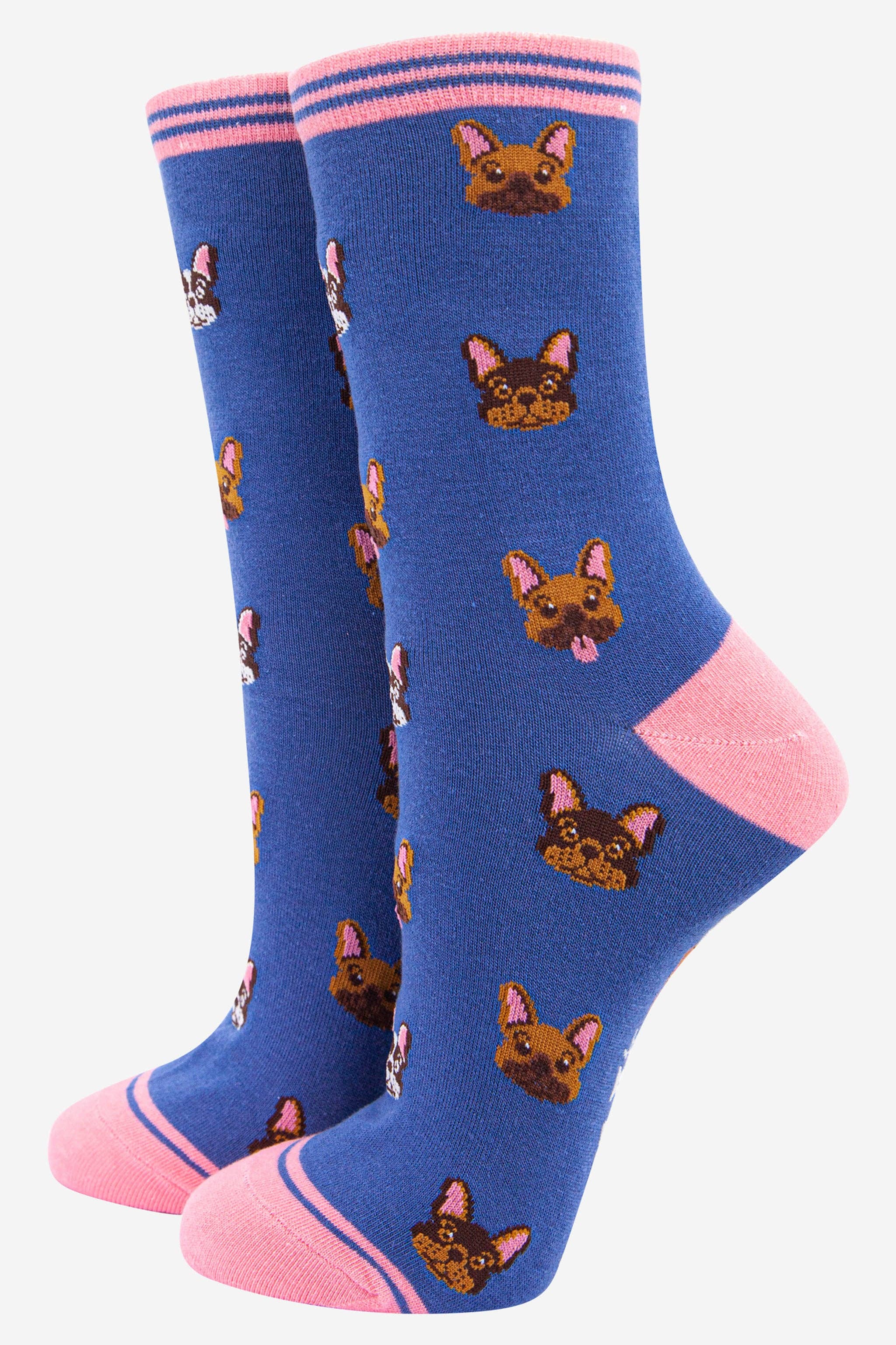 Sock Talk - Wholesale Socks - Women's - Women's French Bulldog Bamboo Dog Socks0