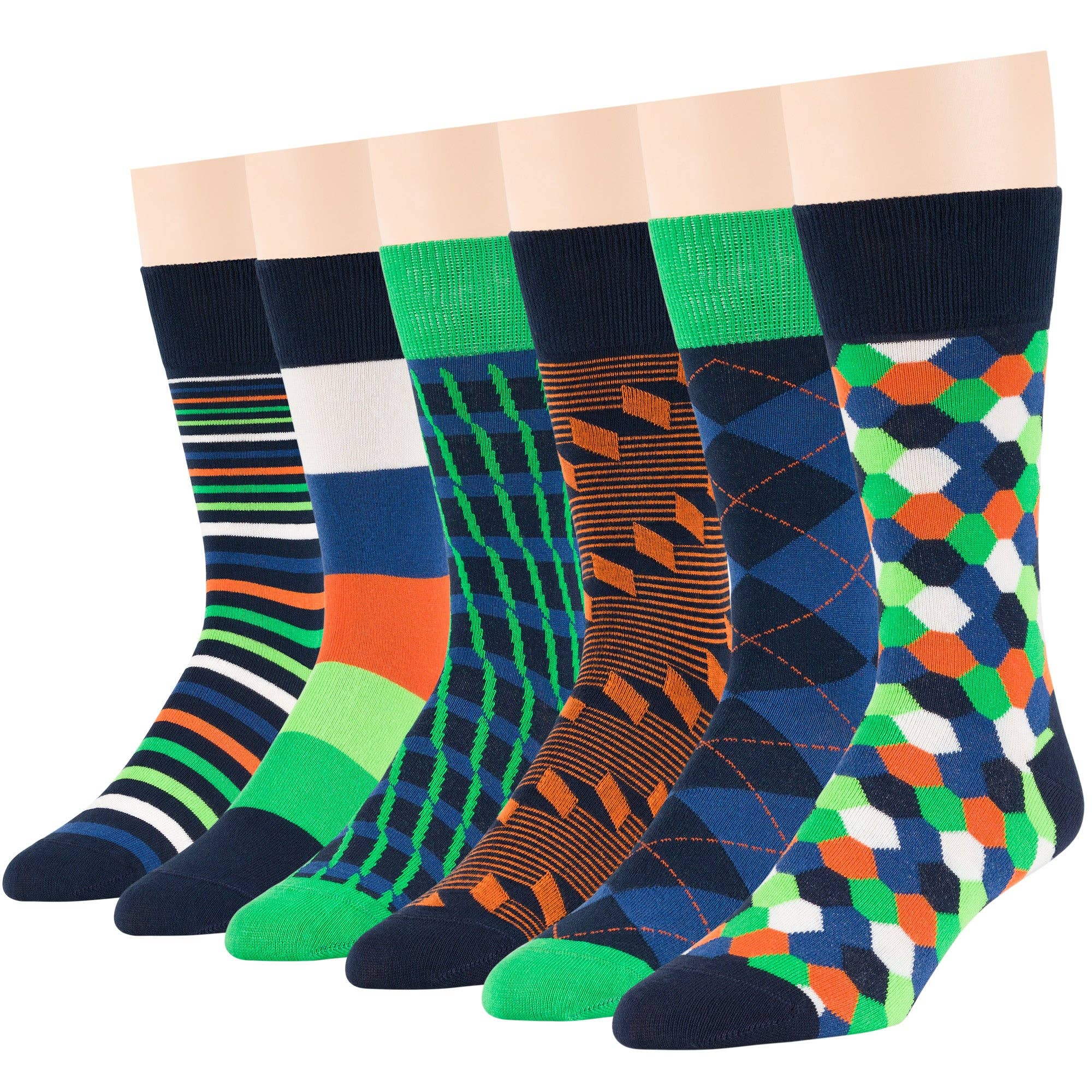 DESTINATION『US Natural Socks6'0-6'4』NAVY Twins Blocked Crew Socks Navy – PROJECT 4