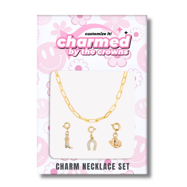COWGIRL CHARM NECKLACE SET for wholesale by Charmed By The Crowns