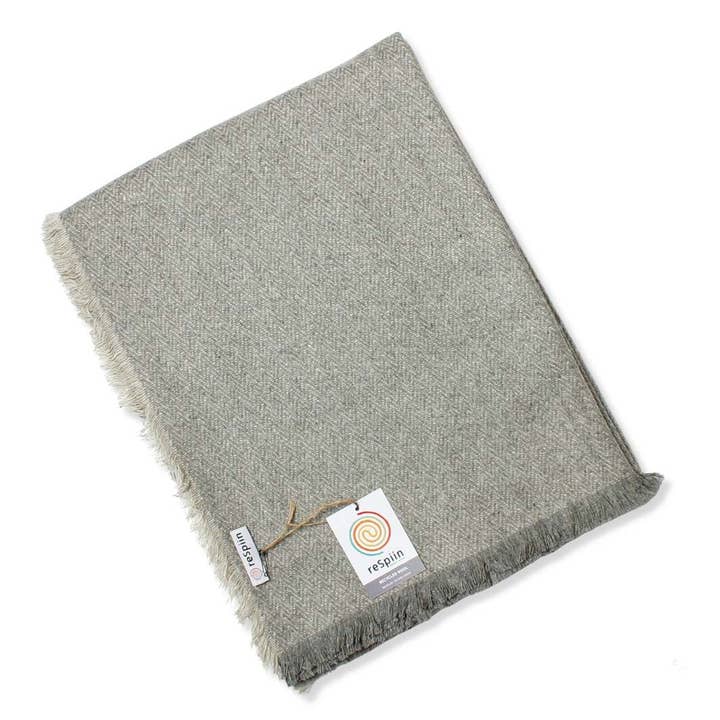 Recycled Wool Blanket/Throw - Dove for wholesale by Green Pioneer: A Slice of Green + ReSpiin