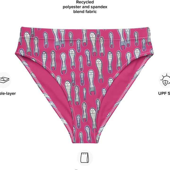 Ungud and Jiaa Dreaming high-waisted bikini bottom - Purple for wholesale by Palet Theory