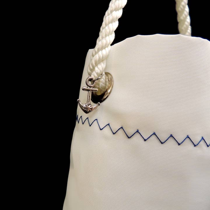 Mainland Canvas - Vendita all'ingrosso Borse per bottiglie di vino - Borsa da vino in tela per vele con motivo pellicano blu