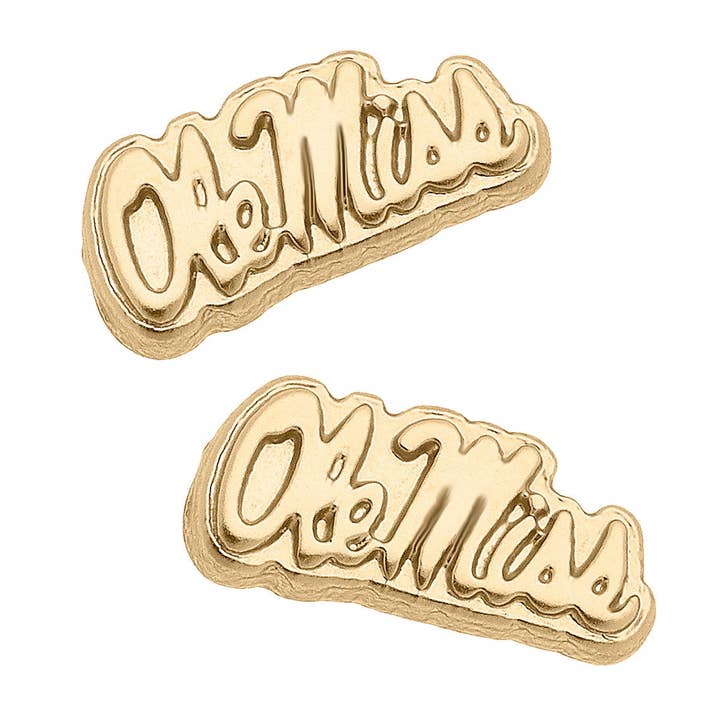 Ole Miss Rebels 24K forgyldt Stud Øreringe for engroshandel hos Canvas Style