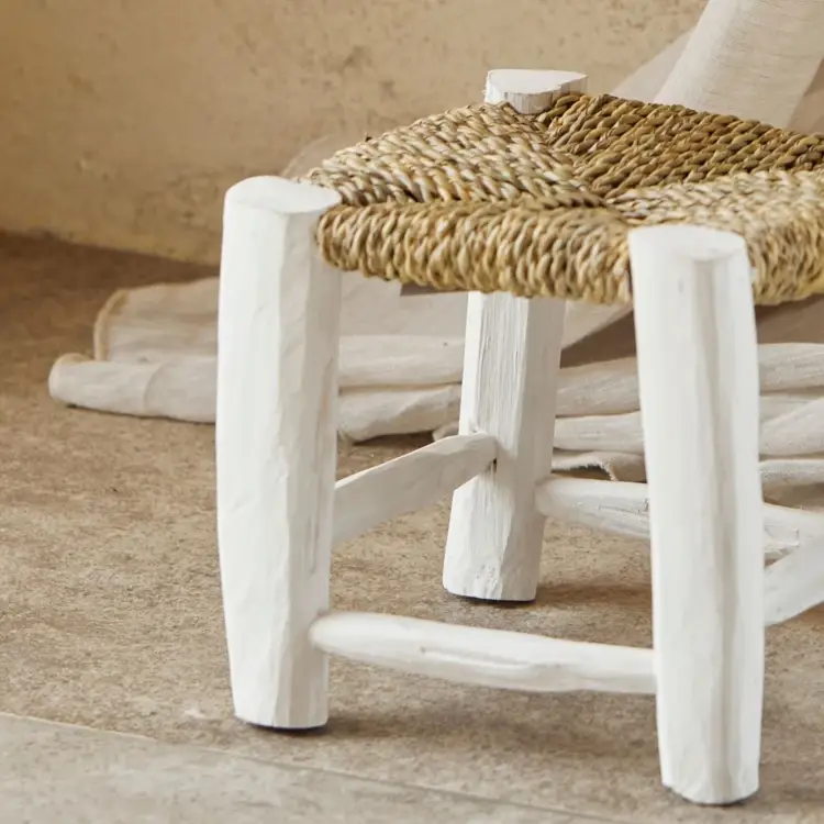 Collection Maroc - Wholesale Stool - White Moroccan Stool 20 cm1