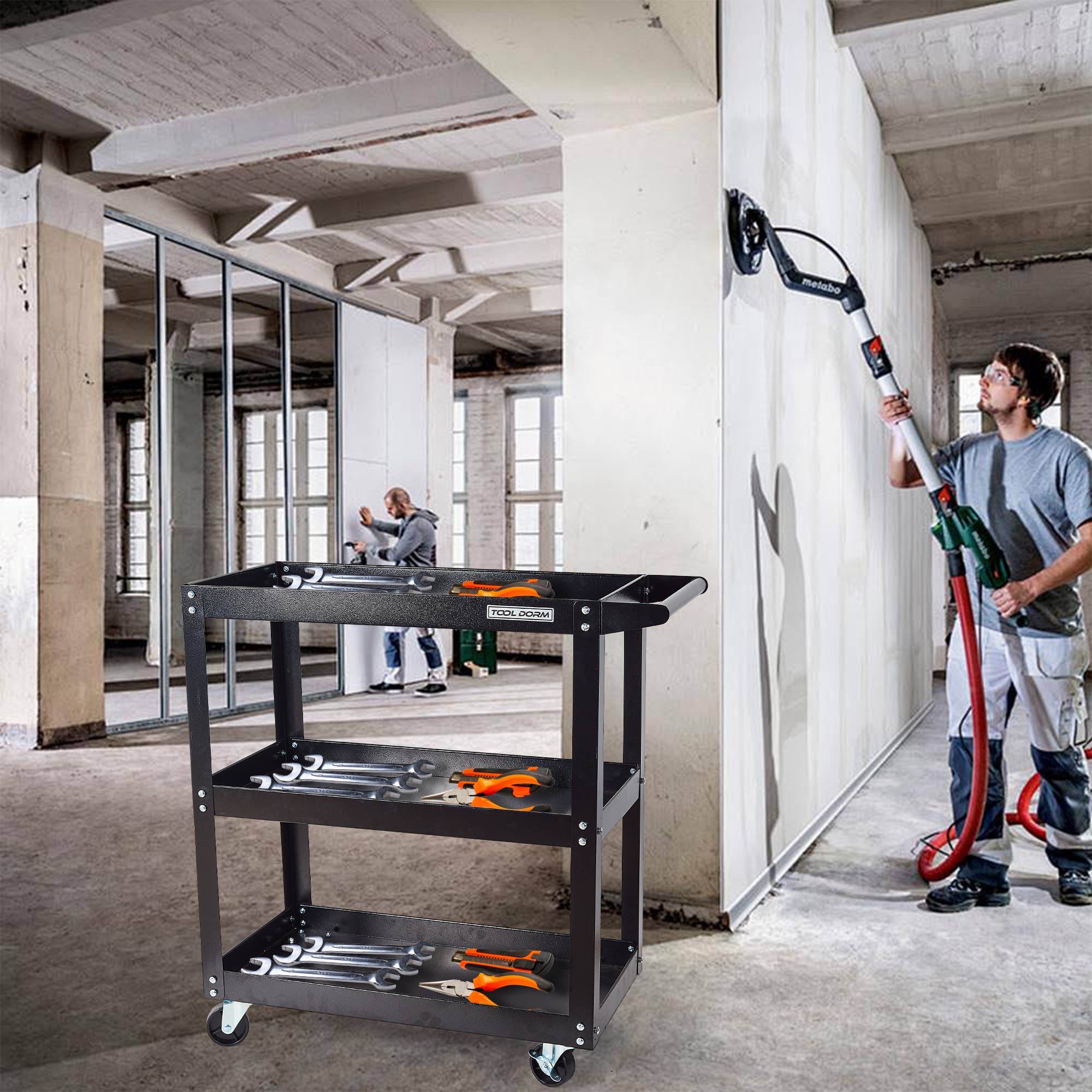 HOMYCASA DESIGN INC - Wholesale Free Standing Shelf - 3-Tier Tool Cart Assembled 30x14.2x30.3in 16lb1