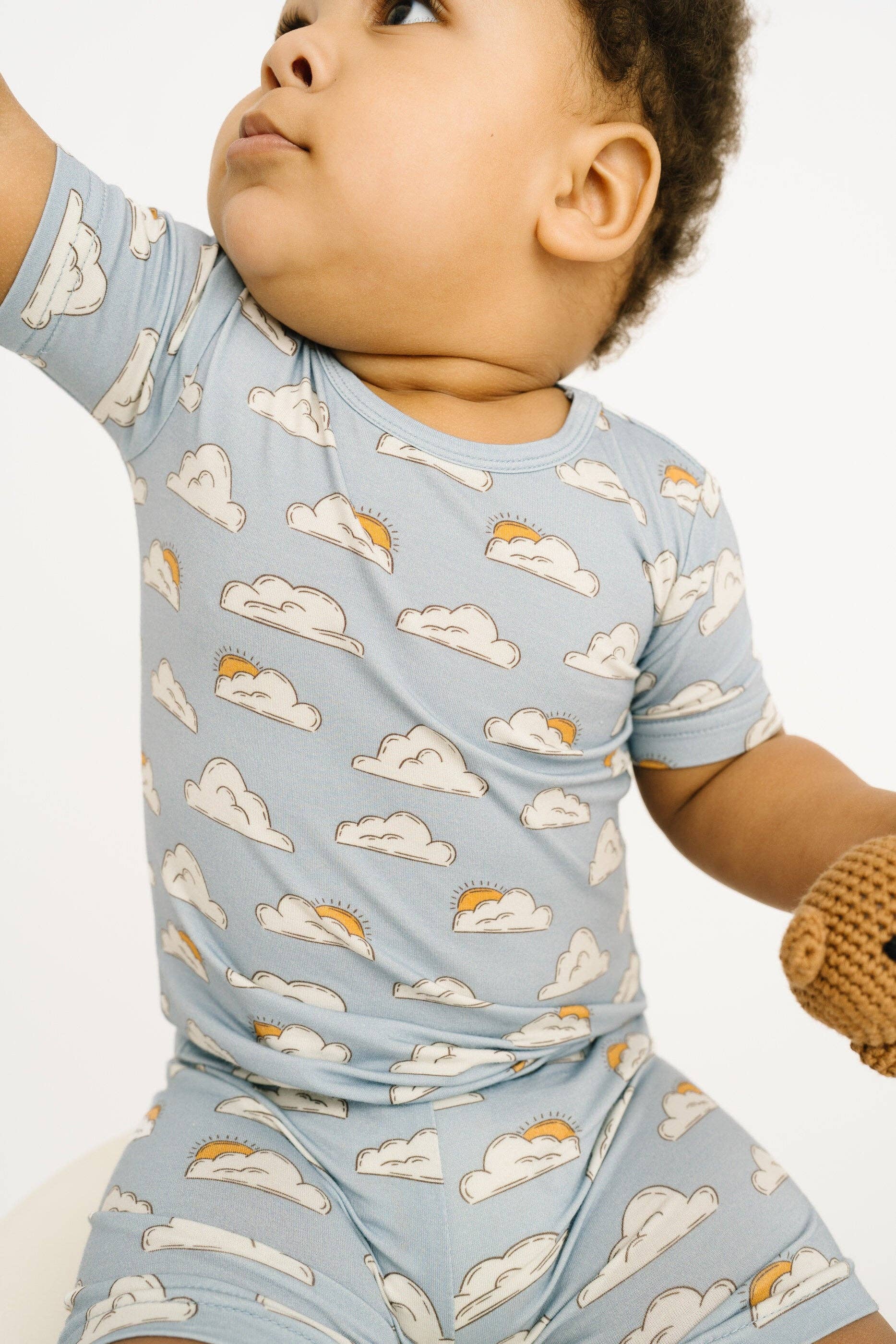 Little One Shop - Wholesale Sleepwear Set - Kids - Dreamy Skies Bamboo Shorts Set2