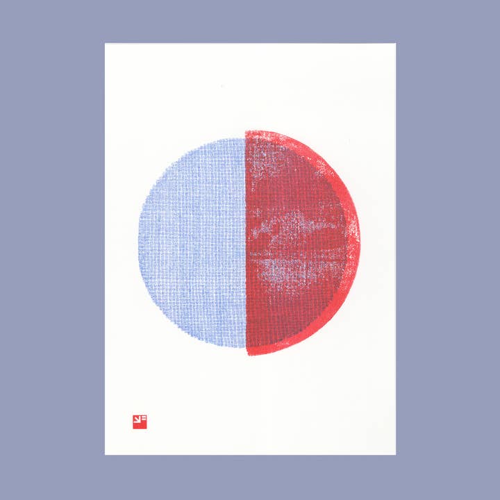riso print - Circle Pieces 4 - abstrakter Kunstdruck - A4 für den Großhandel von VrijFormaat