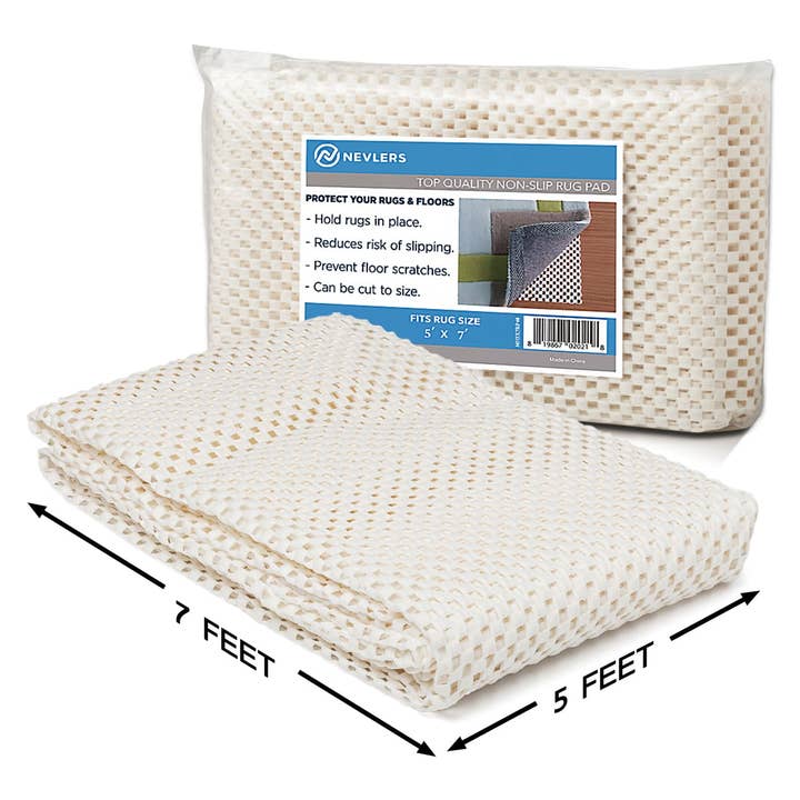 Nevlers - Vendita all'ingrosso Tappeto - Tappeto antiscivolo, tappetini con impugnatura in schiuma di PVC, 12,7 x 17,8 cm, bianco