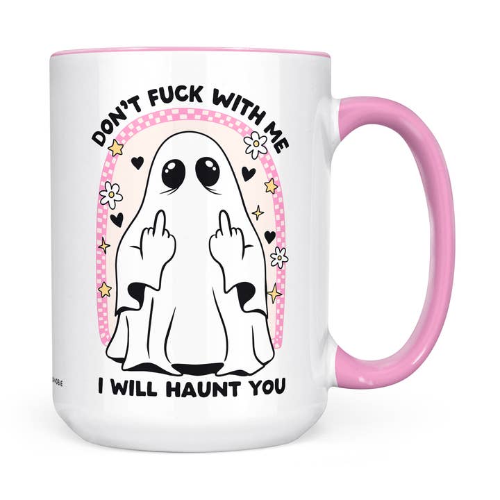 Don't F With Me Ghost Mug - Funny Halloween Coffee Mug for wholesale by coco+bie designs
