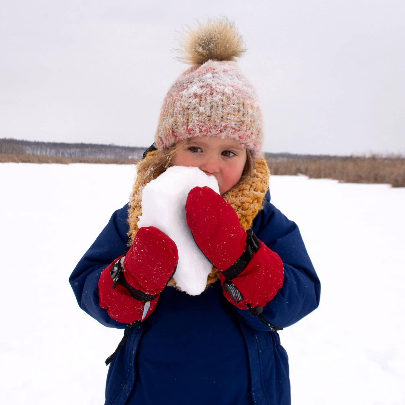 Jan & Jul - Wholesale Mittens - Kids - Red | Toasty-Dry Waterproof Snow Mitten7