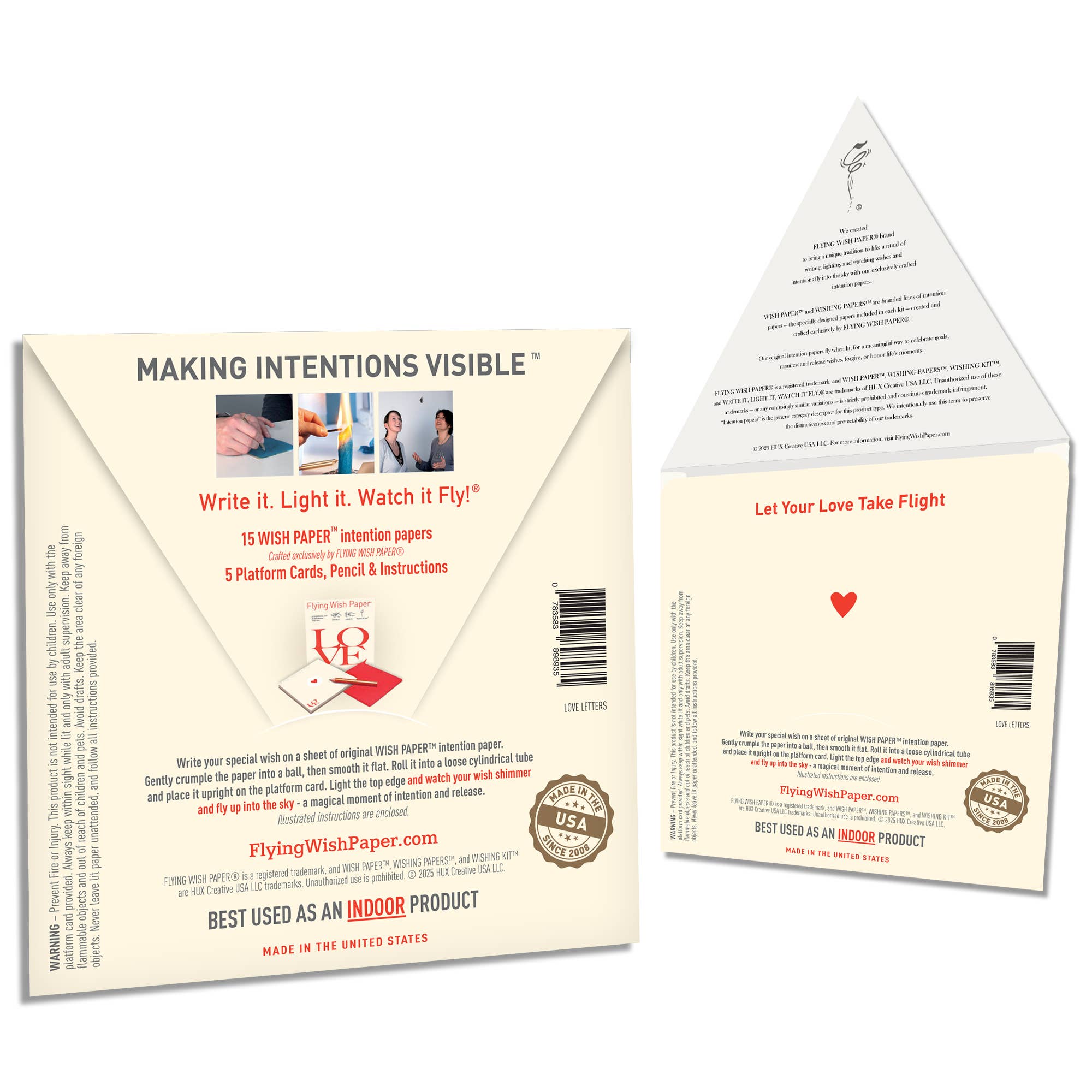 FLYING WISH PAPER ® - Wholesale Love Card - LOVE LETTERS Valentine’s Day Gifts Mini Kit / Valentine Gift2