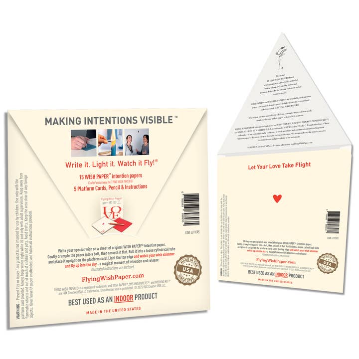 FLYING WISH PAPER ® - Wholesale Love Card - LOVE LETTERS Valentine’s Day Gifts Mini Kit / Valentine Gift2