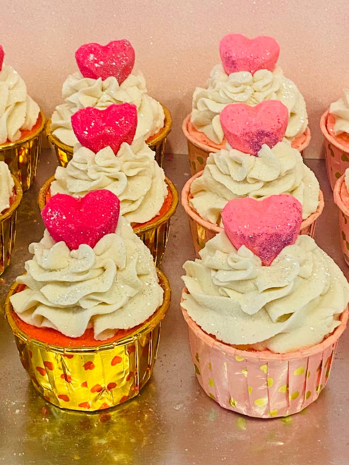 Cupcake Bath Bomb, Bubble Bath Frosting, Valentine’s Day for wholesale by Seaside Sudz, LLC
