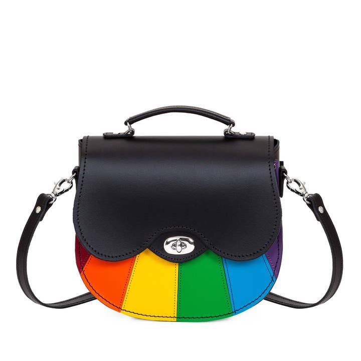 Sac de selle en cuir fait main - Pride Rainbow pour la vente par Zatchels