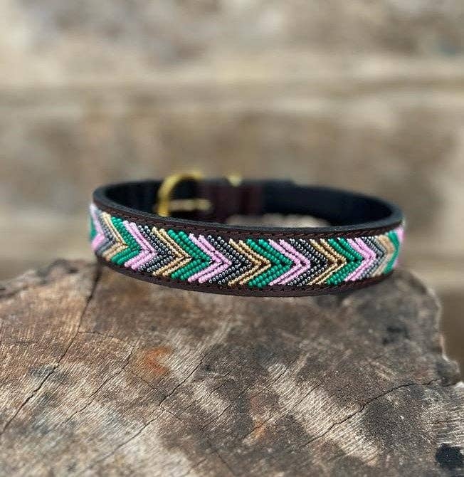 MAASAI CHIEF - Wholesale Pet collar – Dog - Chevron: Handmade Beaded Maasai Dog Collar, African Dog Collar