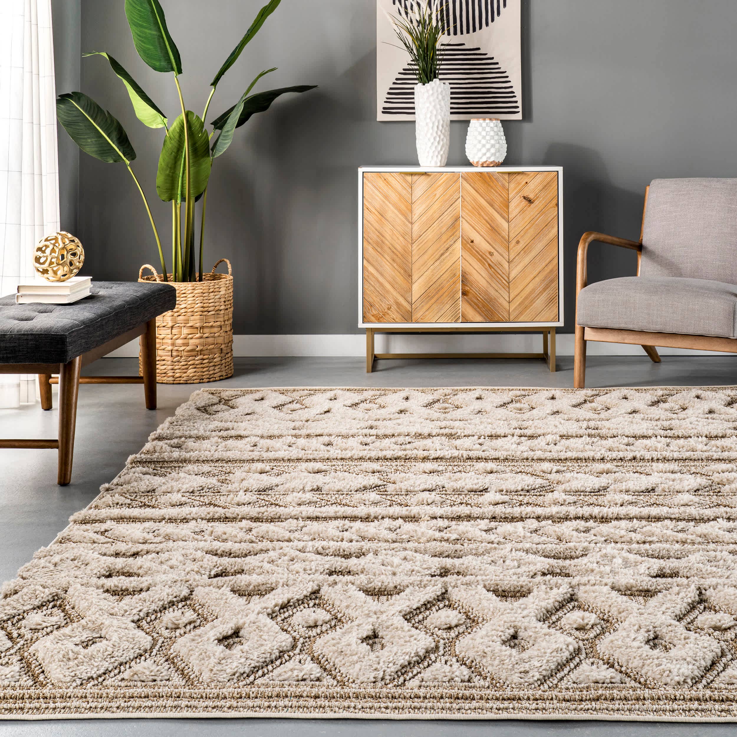nuLOOM - Wholesale Area Rug - Rebecca High Low Textured Shaggy Area Rug15