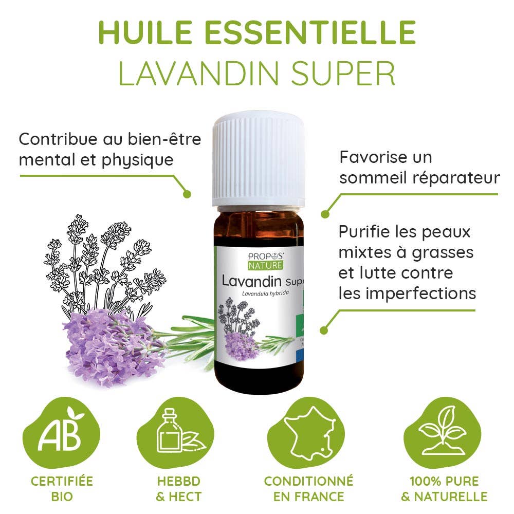 Propos'Nature - Vente Huile essentielle - Huile Essentielle de Lavandin super Bio 10ml6