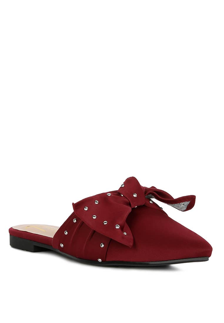 Rag Company - Wholesale Mules - Women's - Makeover Studded Bow Flat Mules4