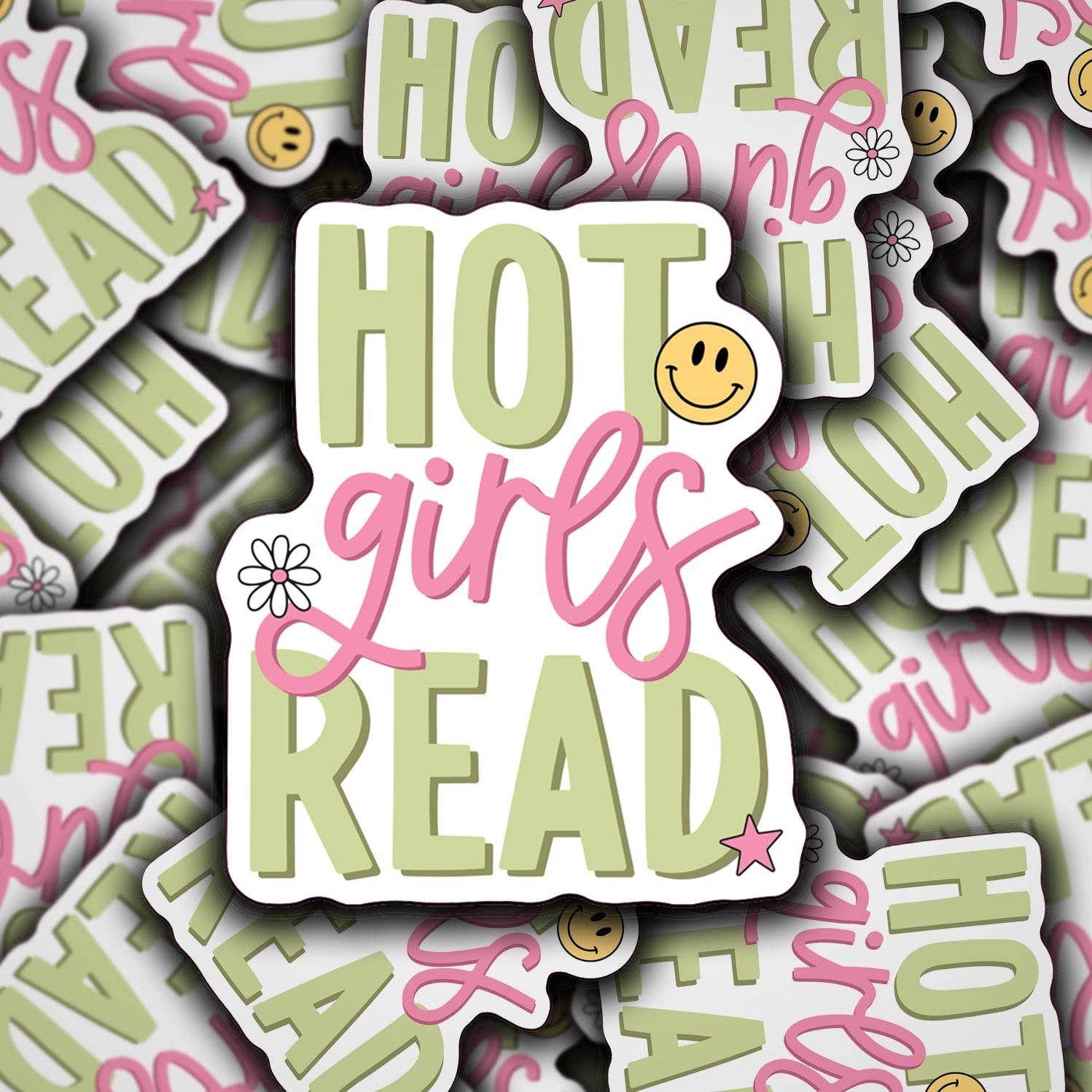 Sonny Rising - Wholesale Sticker - Vinylsticker Hot Girls Read groen en roze