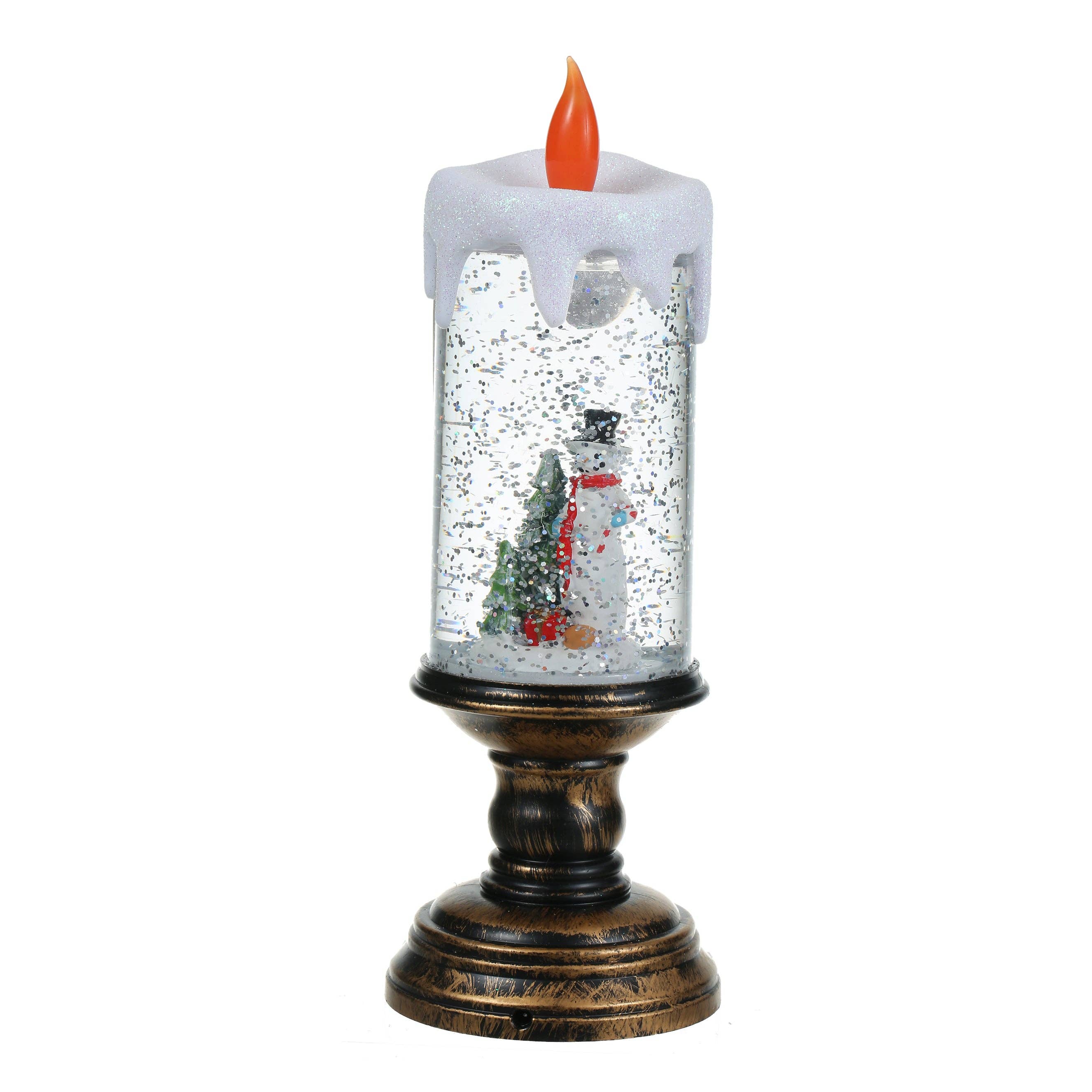 SINT - Wholesale Christmas Decoration - SINT Christmas Musical Snow Globe Candlestick Lantern1