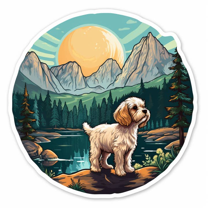 Tiny Dog, Big World Waterproof Vinyl Sticker for wholesale by Elizarae Co.