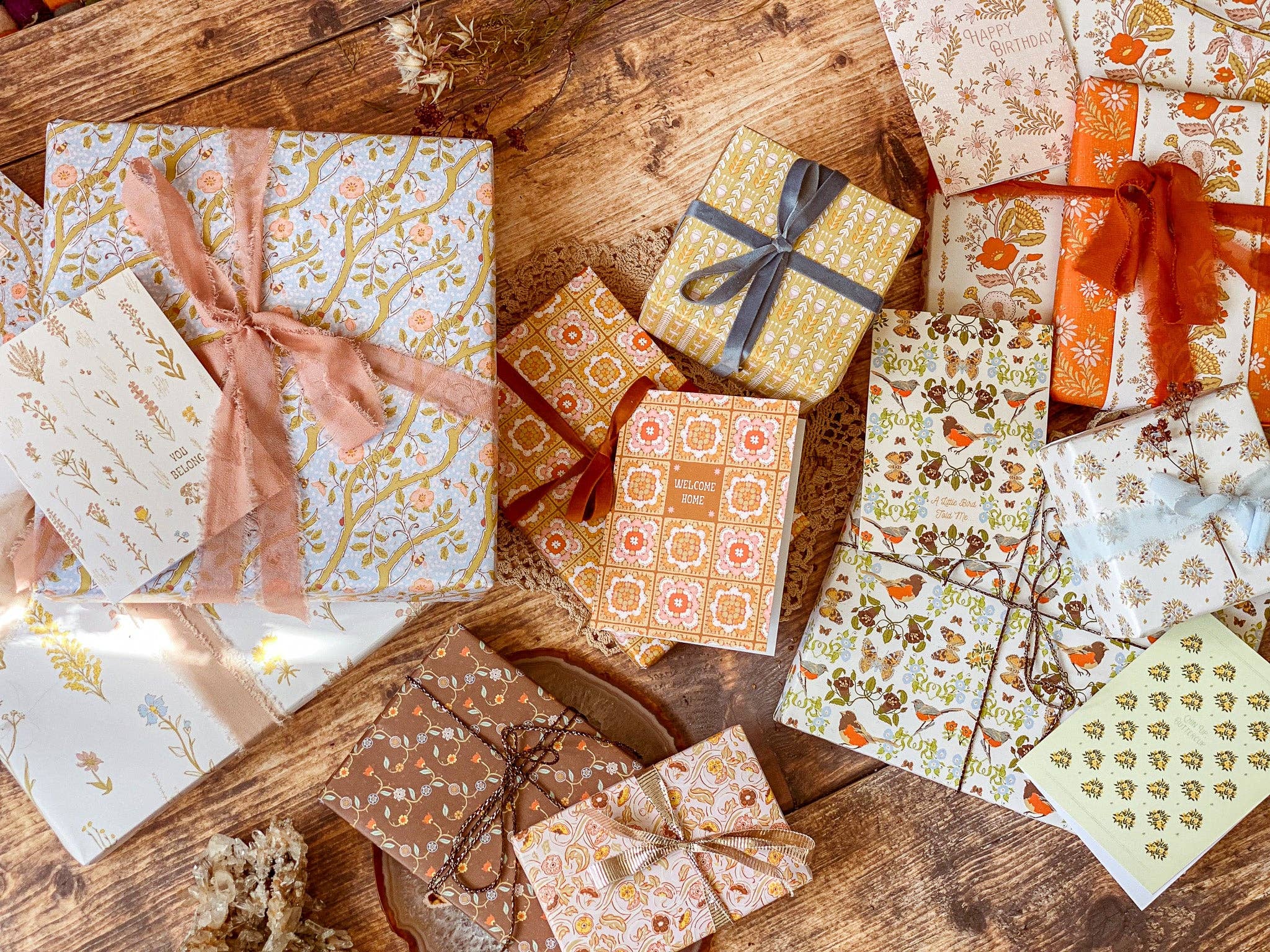 re:mused studio - Wholesale Flat Wrap - Petalcraft Gift Wrap Sheet-Double Sided12