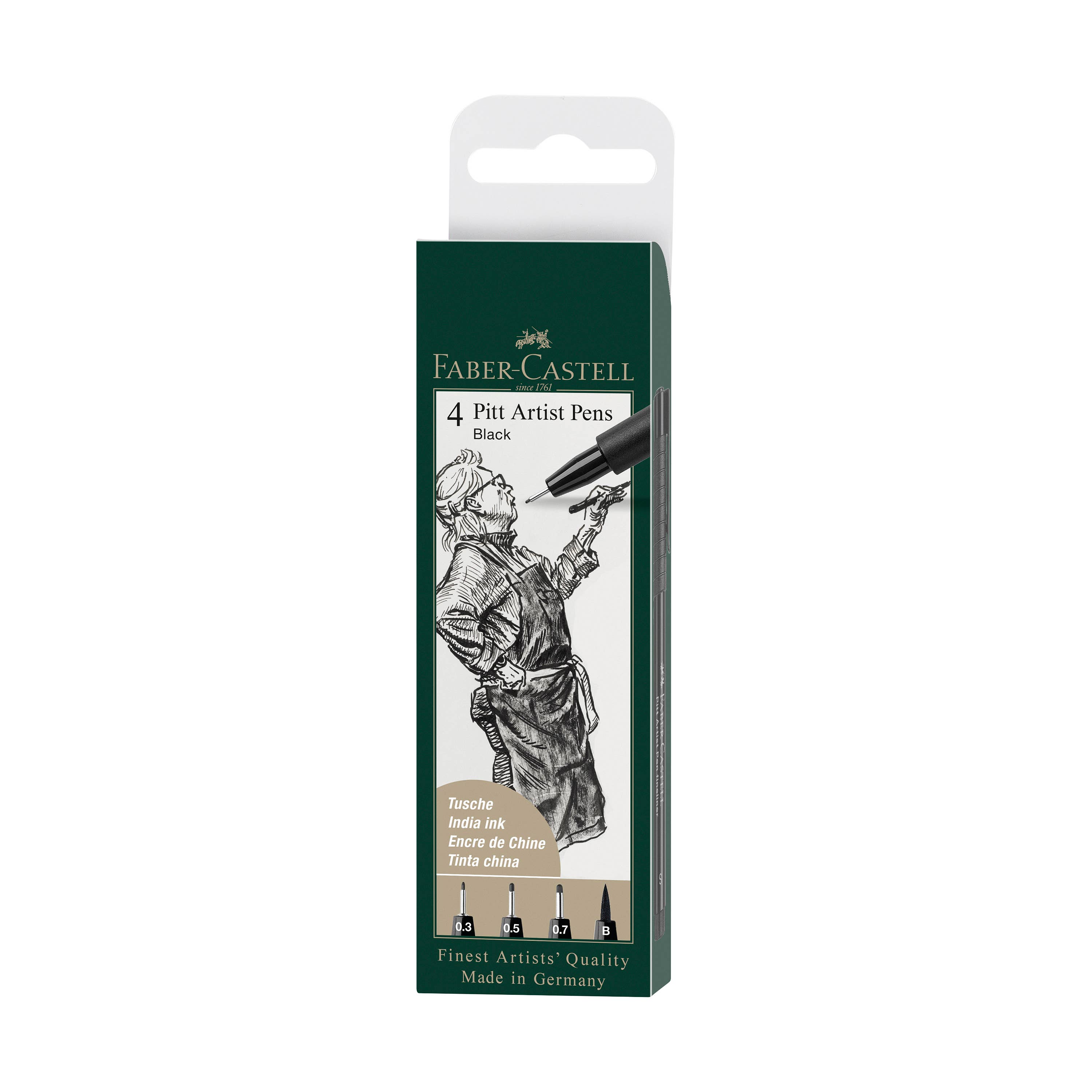 Faber-Castell / Creativity for Kids - Wholesale Pen - Pitt Artist Pen, #199 Black (S, F, M, B)1