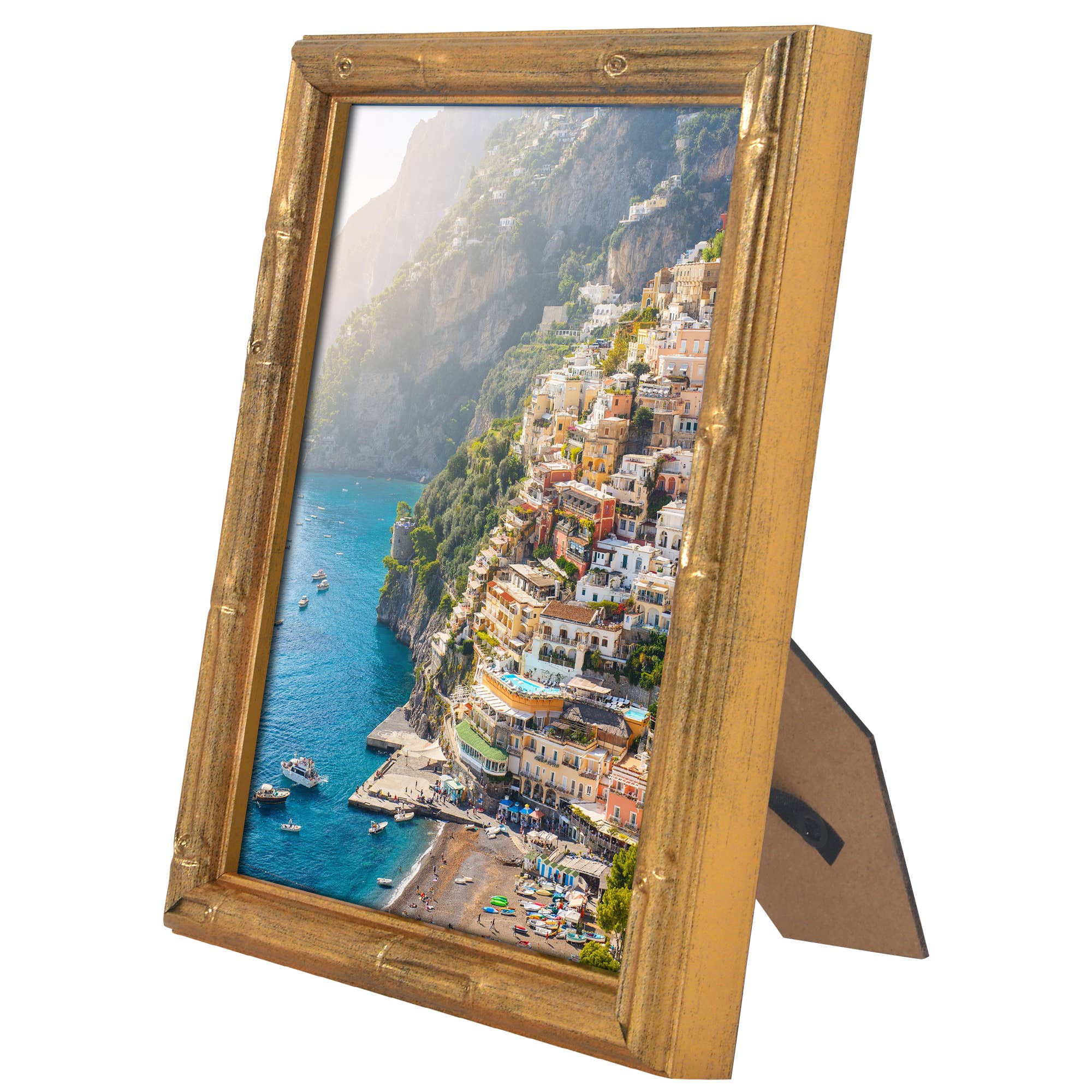 Americanflat Gold Bamboo Frame with Faux Bamboo Design for wholesale on Faire2