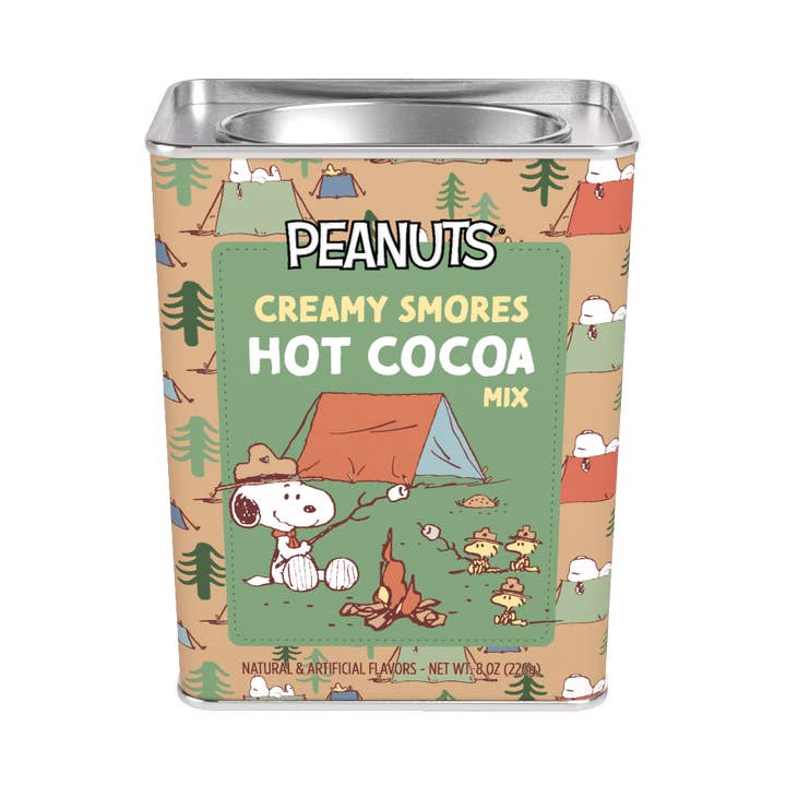 McSteven's - Wholesale Hot Cocoa Mix/Kit - Peanuts® Snoopy Camp Life S'mores Cocoa (8oz Tins)