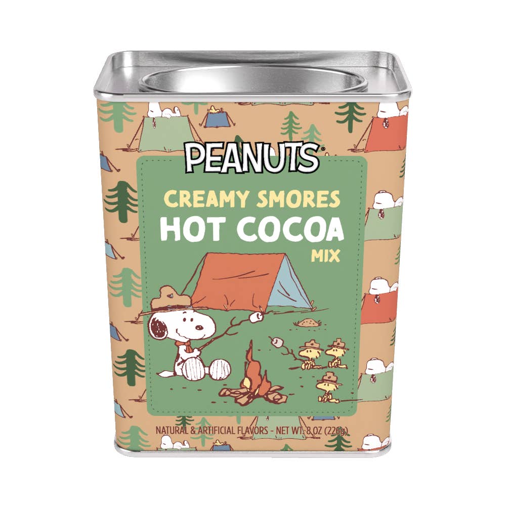 McSteven's - Wholesale Hot Cocoa Mix/Kit - Peanuts® Snoopy Camp Life S'mores Cocoa (8oz Tins)