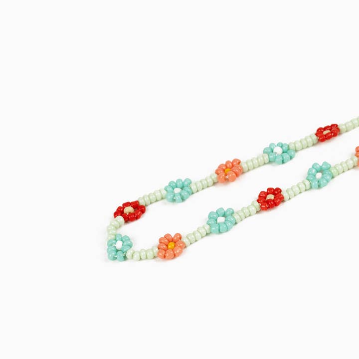Sessori - Wholesale Beaded/Pearl Necklace - Tropic Fruit Flower Glass Bead Necklace
