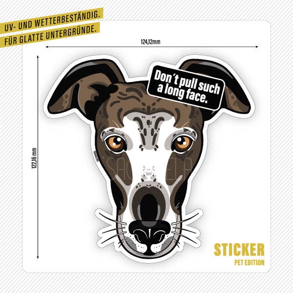 SACRAMELA - Vente Autocollant - Autocollant multicolore Galgo espagnol3