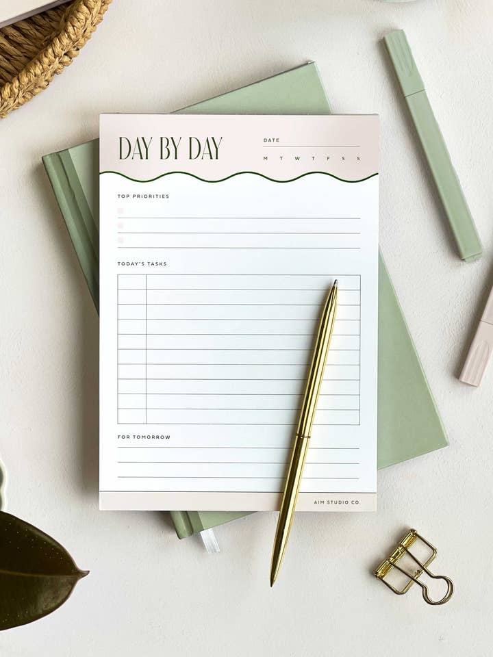 Bloc-notes de planification de la productivité quotidienne | Bloc-notes A5 pour la gestion du temps pour la vente par AIM Studio Co