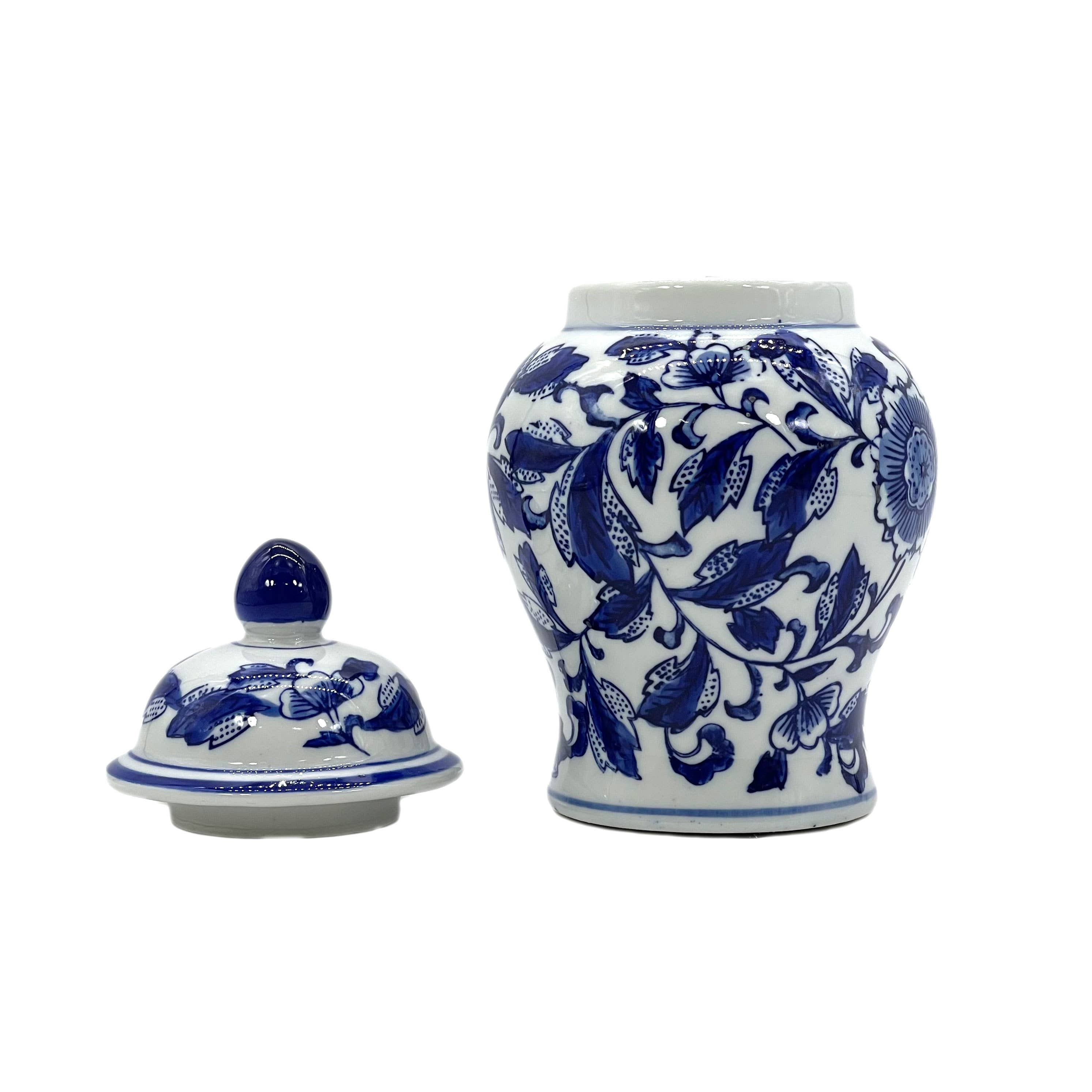 Galt International Company – wholesale Decorative jar – Small Chinoiserie Ceramic Decorative Tea & Ginger Jar 8"2
