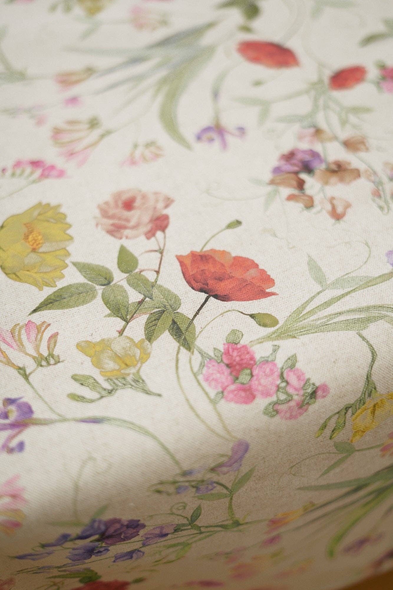 Hortensias Home – Engroshandel Dug – Rektangulært duge i bomuld-lærred, trykt | Blossom2