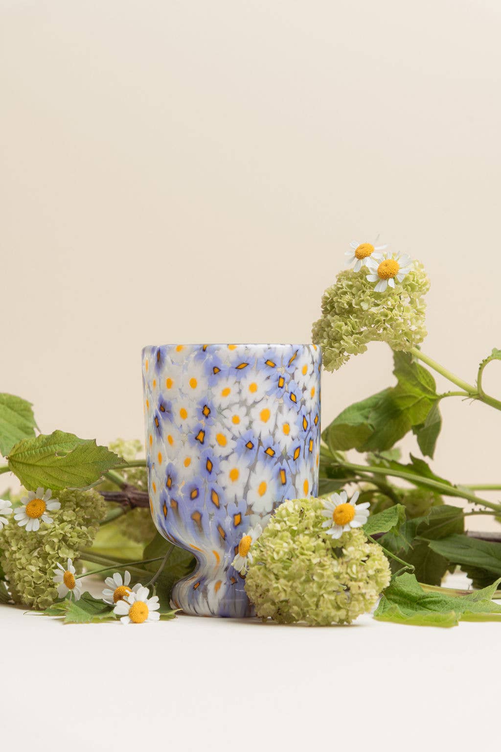 Moncada Home - Wholesale Wine Glass - Daisy - Handblown Murano Wine Glass (Goblet)3